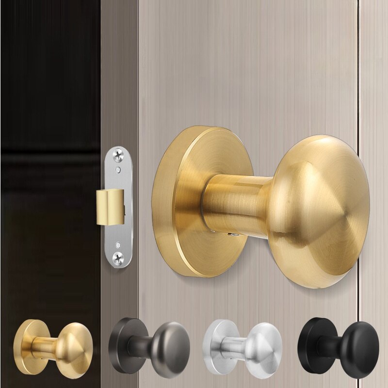 Zinc Alloy Key Less Invisible Door Lock for Bedroom Household Door Background Wall Single Sided Invisible Circular D